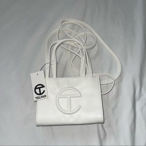 Telfar Small White Shopping Bag (smallest size)